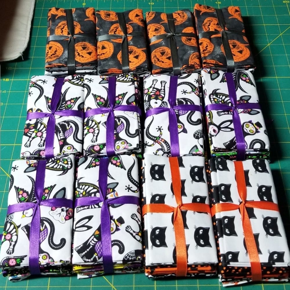 COPY - “”10””Charm packs Halloween cotton prints.